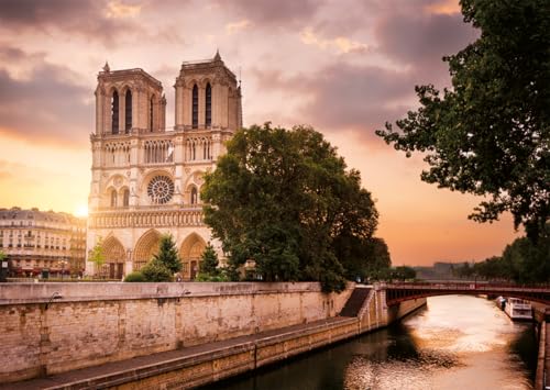 Puzzle 1000 pièces Nathan Notre Dame de Paris au crépuscule - vue 4