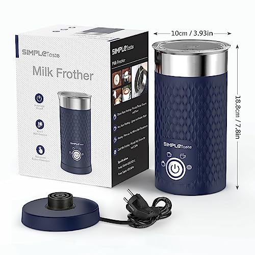 SIMPLETaste Milchaufschäumer, 4-in-1 Elektrischer Milchdampfgarer, Automatischer Heiß- und...