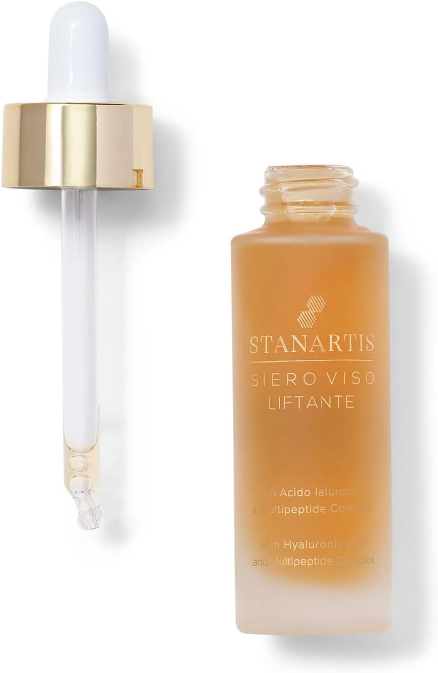 Stanartis Siero Viso Liftante Antiage con 7 Peptidi e Acido Ialuronico – Idratante Rassodante Effetto Distensivo – 30ml