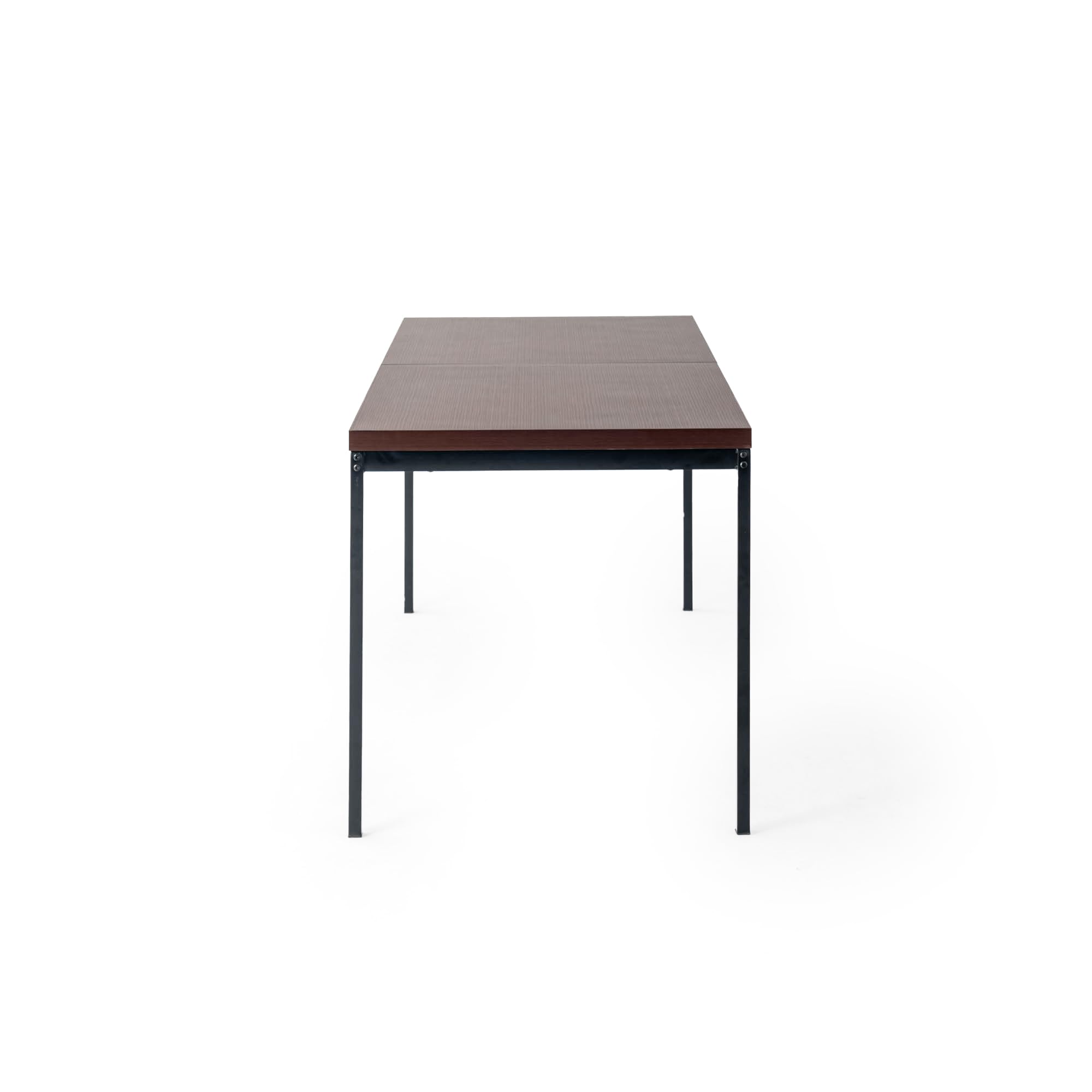 FurnitureR Tables de Conférence Rectangulaires en Brune, pour 4 à 6 Personnes, Plateau en Bois Epais avec Structure Métallique, pour Formations, Réunions, Conférences, 150x75x75cm
