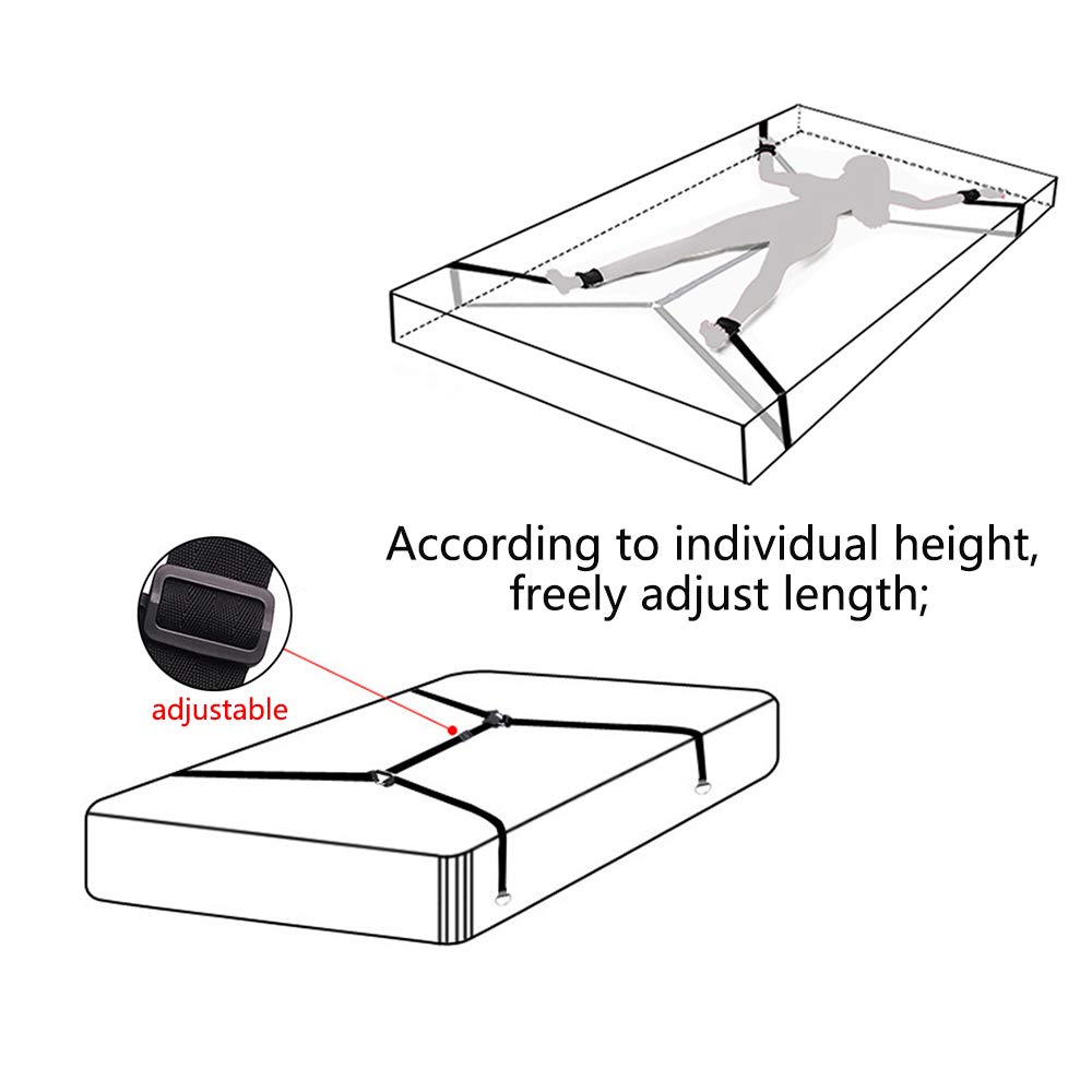 Kit di attività Divertenti per Il Polsino della Caviglia per Il contenimento del Letto, Kit per la Pratica dello Yoga, Adatto per Le Coppie in Camera da Letto (Viola)