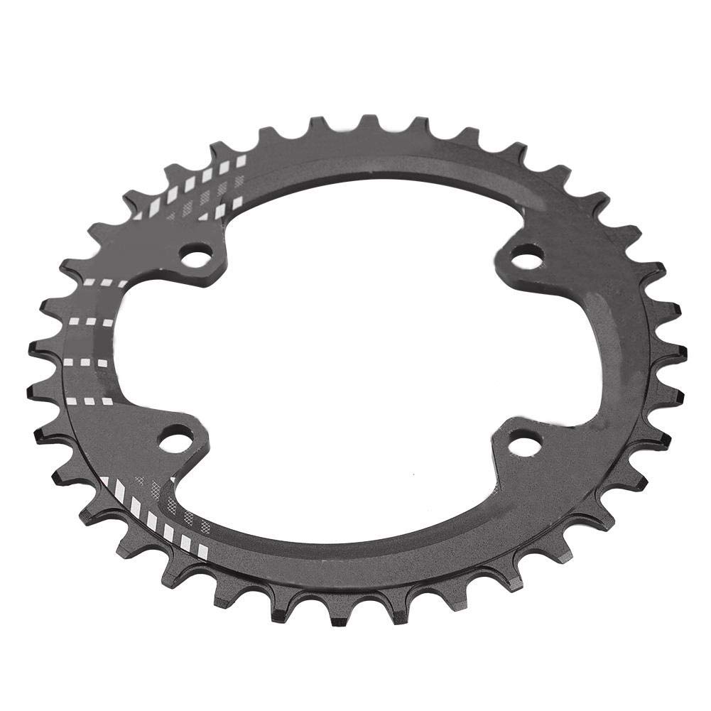 Tbest 32T 34T 36T 38T wąska szeroka zębatka 96 mm BCD ochrona roweru pojedyncza tarcza łańcuchowa ze stopu aluminium do M6000, M7000 M8000 Shimano Mountain Bike (czerwony/czarny)