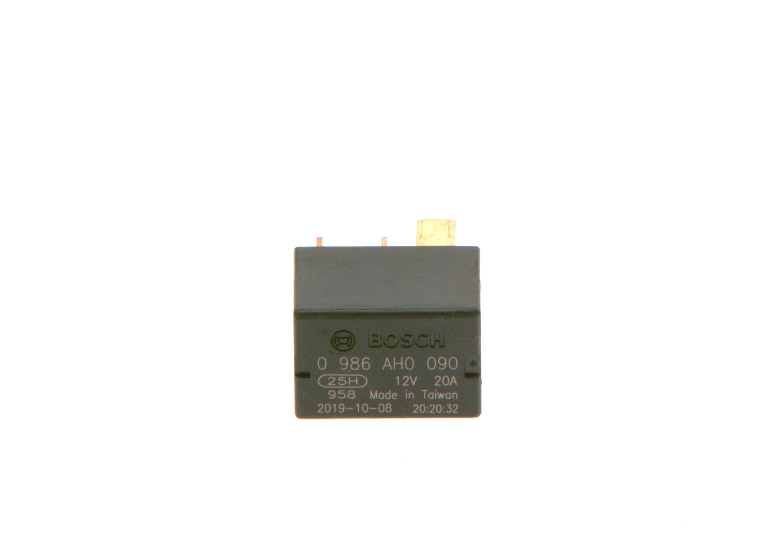 Bosch 0986AH0090 0986AH0080 przekaźnik mikrorowy 12 V 20 A, 4 zaciski, IP53 odporność na temperaturę od -40° do 125°