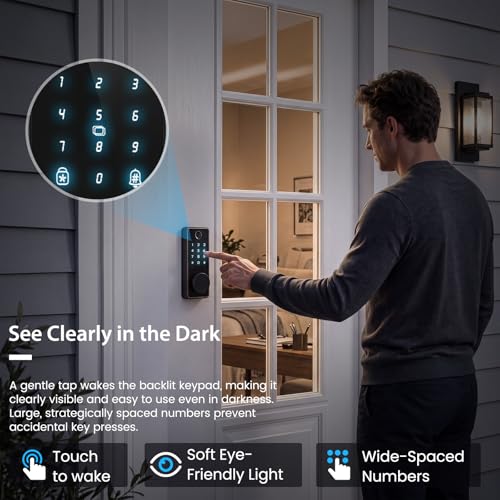 Fingerprint Door Lock, Biquole Keyless Entry Door Lock, Smart Lock - image 7