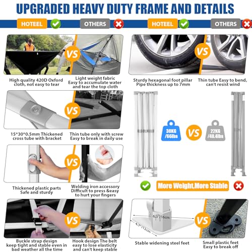 Hoteel10x15popupcanopytentforpartiesheavydutyeasysetuptentwith4sidewallsoutdoorcommercialinstantgazeboforweddingeventwithrollerbagsandbagsblackhexagonalframe  Urban Country Home Decor Hoteel 10ร15 pop up canopy tent for parties heavy duty easy setup tent with 4 sidewalls outdoor commercial instant gazebo for wedding event with roller bag sand bags blackhexagonal frame  urban country home decor