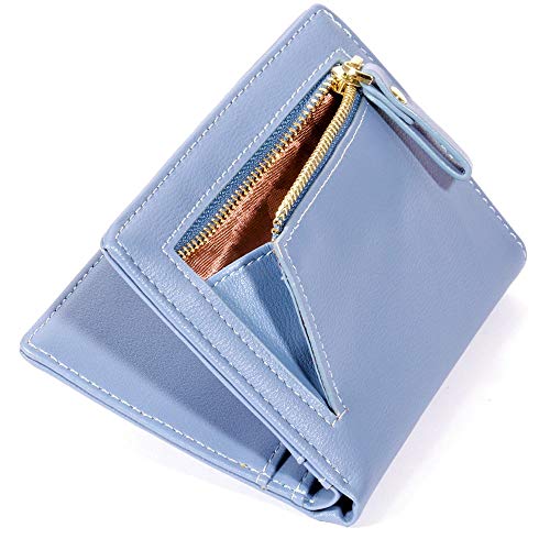 薄い財布 二つ折り財布 レディース PUレザー ミニ コンパクト マチ付き小銭入れ 全5色
