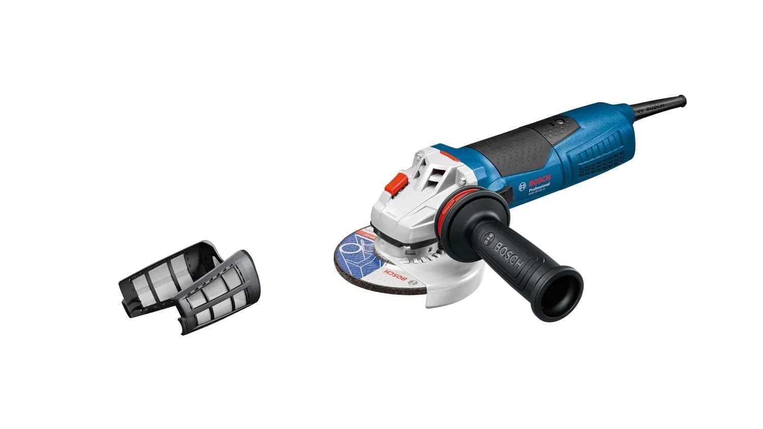 Bosch Professional amoladora angular GWS 19-125 CI (incl. filtro de protección contra el polvo, brida, tuerca de apriete, cubierta protectora, llave de dos agujeros, empuñadura auxiliar)