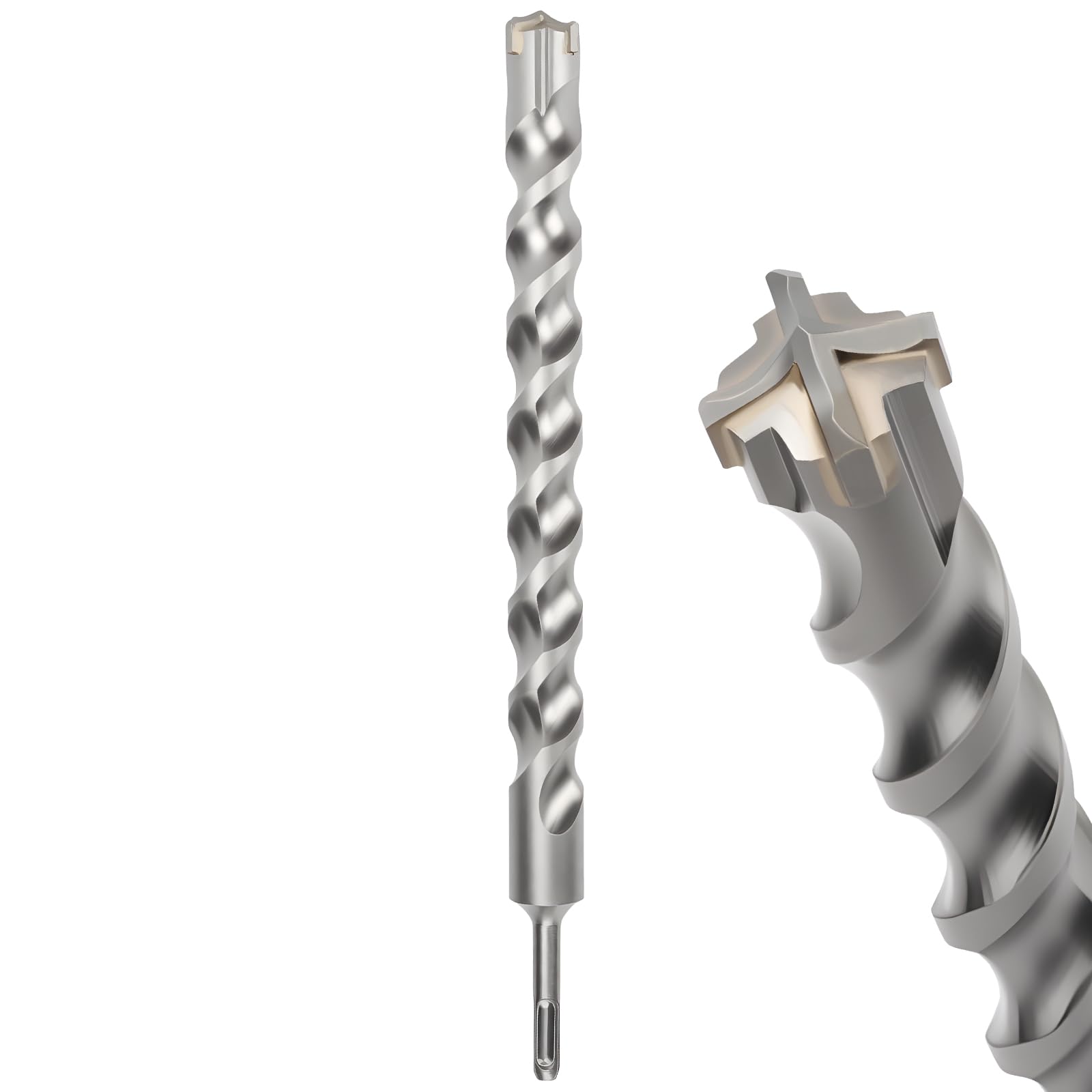 MOXPIFY 30mm Masonry Drill Bit 360mm Long, Hammer SDS Drill Bit for Reinforced Concrete, Brick Walls, SDS Plus Shank (30mm x 360mm) โ image 1
