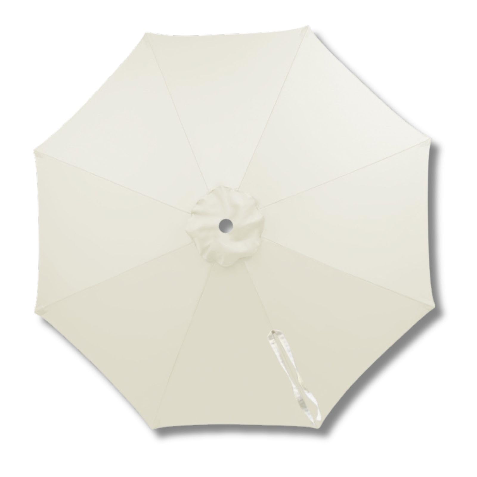 Patio Umbrella Replacement Canopy 7ft/8.2ft/10ft/11.5ft/13ft Outdoor Umbrella Replacement Top Cover for 8 Ribs UV Protective Parasol Fabric Cover for Market Table Backyard(Cream,3.3m/10.8ft)