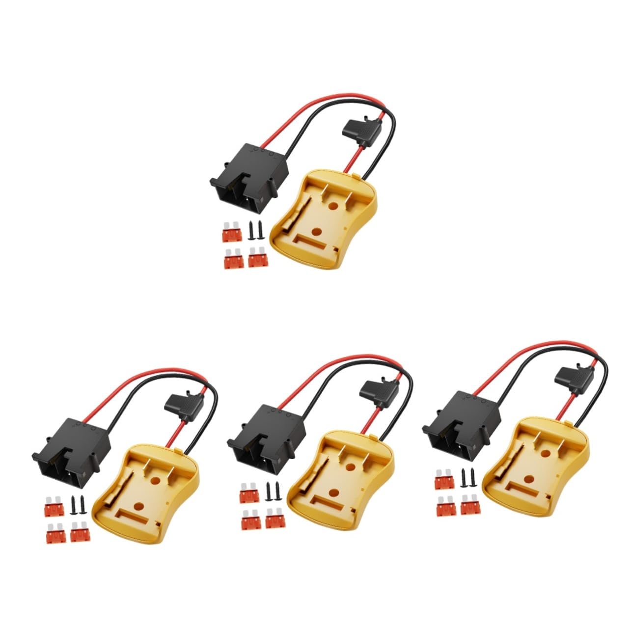 4 Pezzi adattatore batteria adattatore di alimentazione caricabatterie convertitore di potenza per fai da te Connettore di alimentazione della batteria AbS