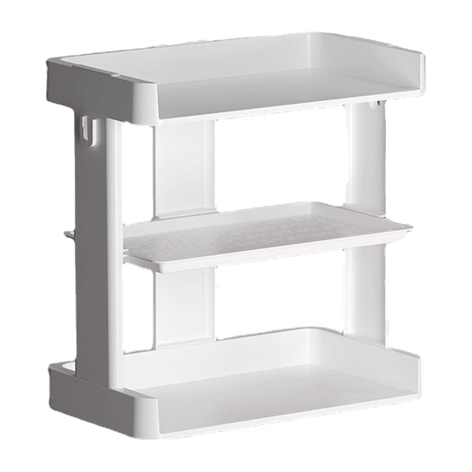 RXMORI 3 Tier Spice Rack Free Standing, Counter Spice Organiser with Drawer, Multifunction Height Adjustable Countertop Spice Shelf for Kitchen Bathroom