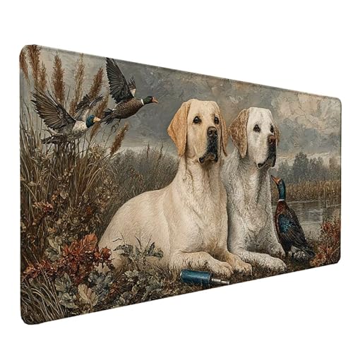 Tapis souris blanc grand format 80x30cm aux finitions premium cousues