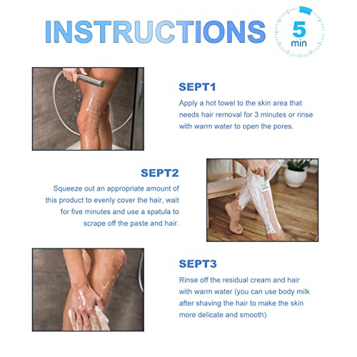Creme Depilatório Corporal,60g Creme Inibidor Capilar Natural - Inibidor de crescimento de pelos efi