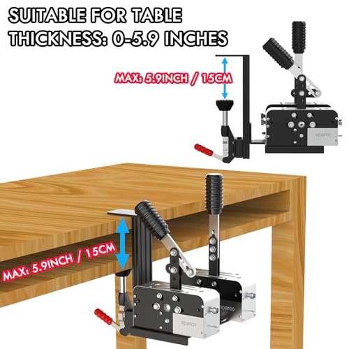 JUYEER Universal desk mount for racing game shifter and handbrake,Compatible with Thrustmaster TH8A Shifter & Thrustmaster TSS Handbrake,Desk Mount Compatible with Logitech G Driving Force Shifter - Image 6