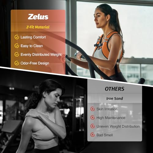Image of ZELUS Weighted Vest, Washable Z-Fit Soft Iron Weighted Vest for Women and Men, 5 /10 /15 lb Weight Vest with Reflective Strips & Adjustable Straps, Ultra Thin Weight Vest for Gym Strength Training