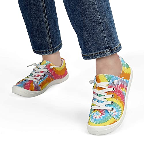 Image of Hxlber Women's Low Top Sneaker - Round Toe Comfort Casual Canvas Shoes Fashion Sneakers for Walking for Women