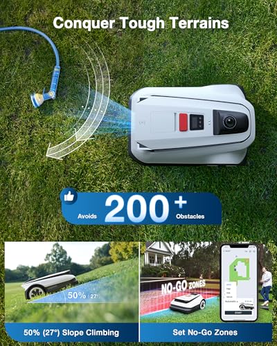 ECOVACS Goat A3000 LiDAR Robot Lawn Mower, Dual-LiDAR Navigation,Suitable for 3/4 Acre, 13” Cutting Width, 45min Fast Charging, Precise Edge Mowing, Smart Lawn Mower for Large Garden - Image 5