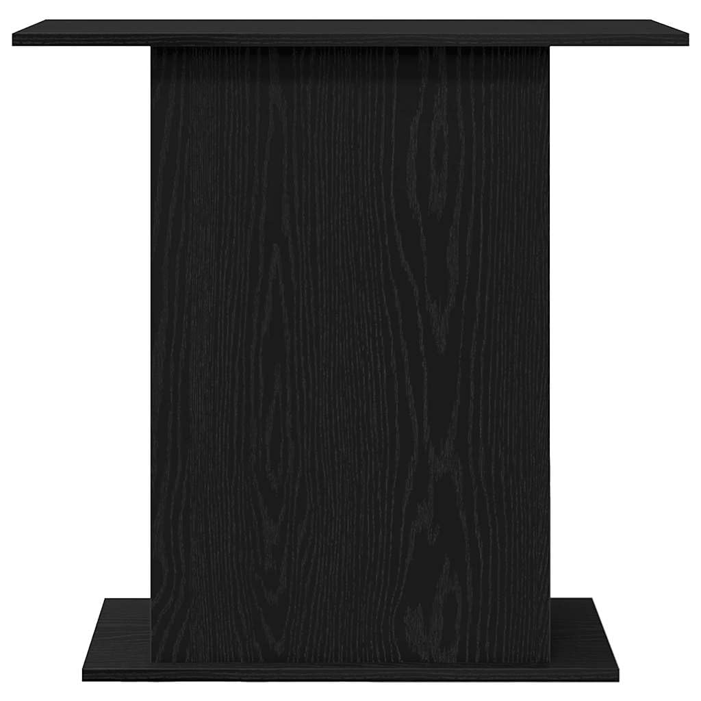 Soporte para acuario, material de madera negra, 75 x 36 x 72,5 cm, armario inferior estable con almacenamiento, estantería y cajón para acuario, terrario, accesorios para peces, ahorra