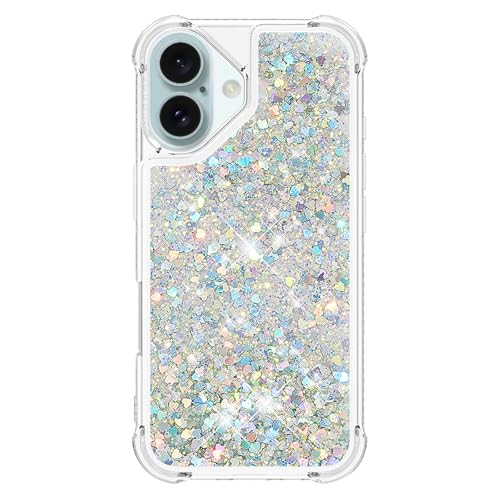 Coque iPhone 16 Plus transparente silicone TPU souple protection paillettes 6.7