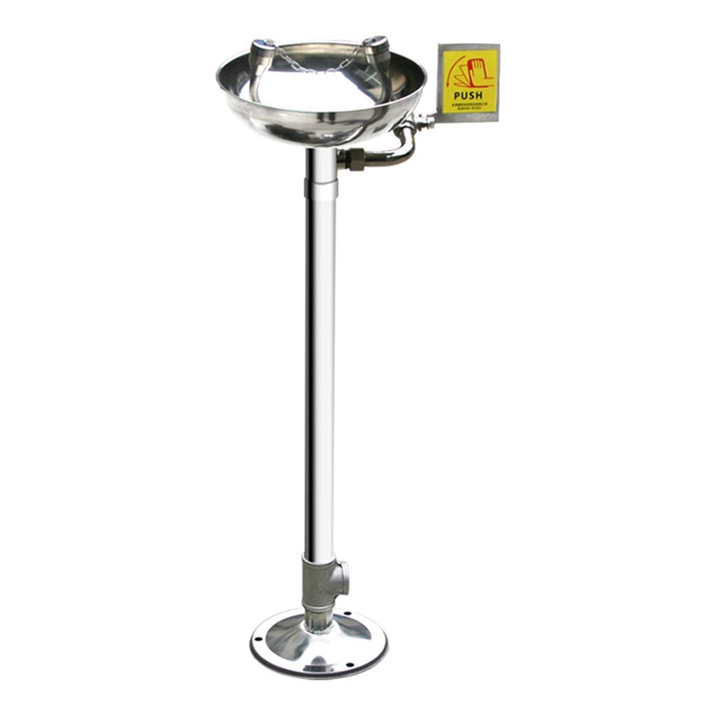 Lavaojos en Aerosol de Emergencia para Laboratorio, estación de Lavado de Ojos Vertical de Doble Boquilla, Agua de Flujo Suave, para Productos químicos de centrales eléctricas.,