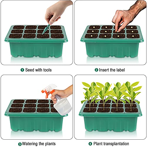 5-Packs-Seed-Starter-Tray-Kit-NEWKITS-Seed-Starter-Trays-with-Humidity-Dome-Plant-Germination-Starter-Kit-for-Greenhouse-Grow-Germination-Seeds-Growing-Starting60-Cells-Total-Tray 5-Packs-Seed-Starter-Tray-Kit-NEWKITS-Seed-Starter-Trays-with-Humidity-Dome-Plant-Germination-Starter-Kit-for-Greenhouse-Grow-Germination-Seeds-Growing-Starting60-Cells-Total-Tray