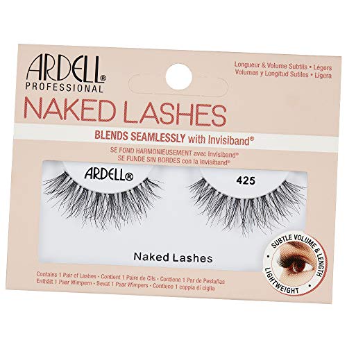 Ardell Naked Lash 425, 1 Pair Soft, Extra-Lightweight Fibers False Eyelash for Women, Brighter & Rounder Style False Eyelash for Girls, Bendy, Comfy Invisiband Eyelash