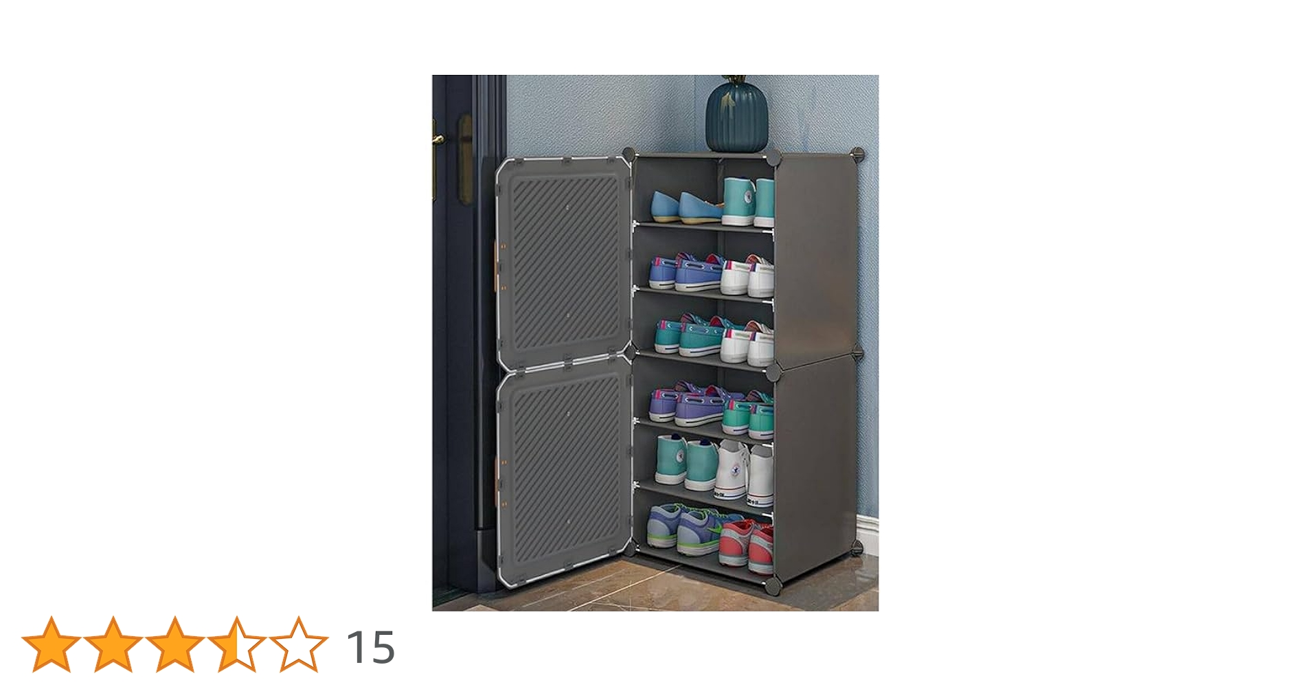 Zollyss Shoe Cabinet, Storage Organizer for Entryway, Portable