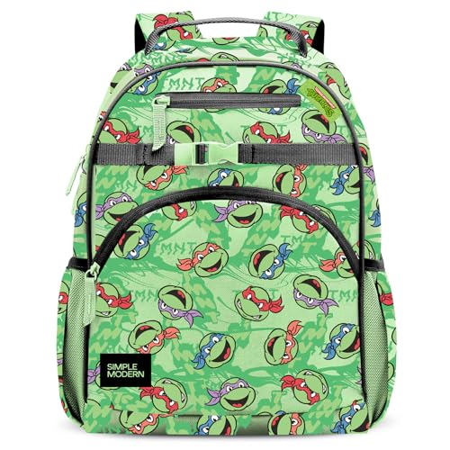 Simple Modern Medium Teenage Mutant Ninja Turtles Toddler Backpack for School Girls and Boys | Kindergarten Elementary Kids Backpack | Fletcher Collection | Kids - 15' tall | TMNT Mutant Ooze