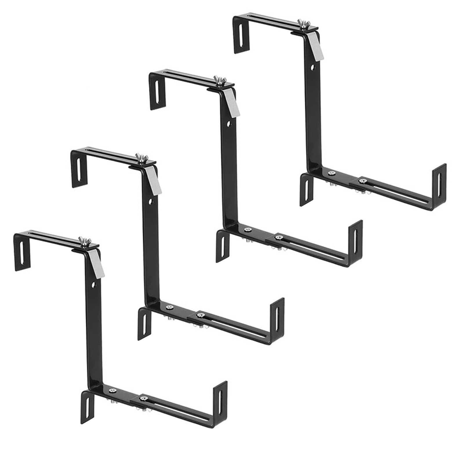 4er Set Verstellbare Blumenkastenhalterung Edelstahl ohne Bohren