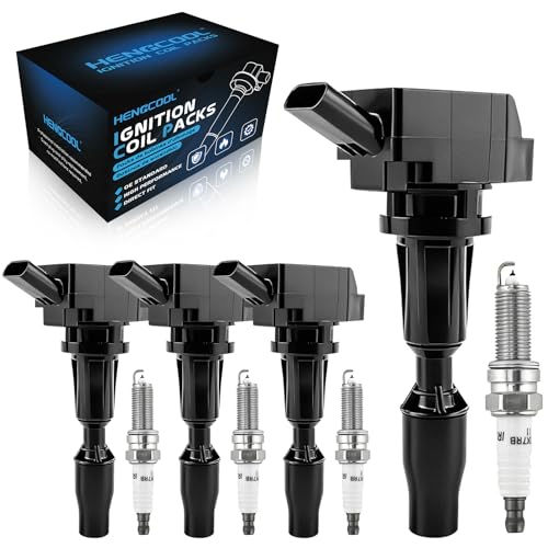 UF764 Ignition Coil Pack and Iridium Spark Plugs for Hyundai Tucson 2018-2020, Santa Fe 2017-2020, Sonata 2015-2019, for Kia Sportage 2017-2020, Sorento Optima 2016-2020 L4 2.4L Set of 4