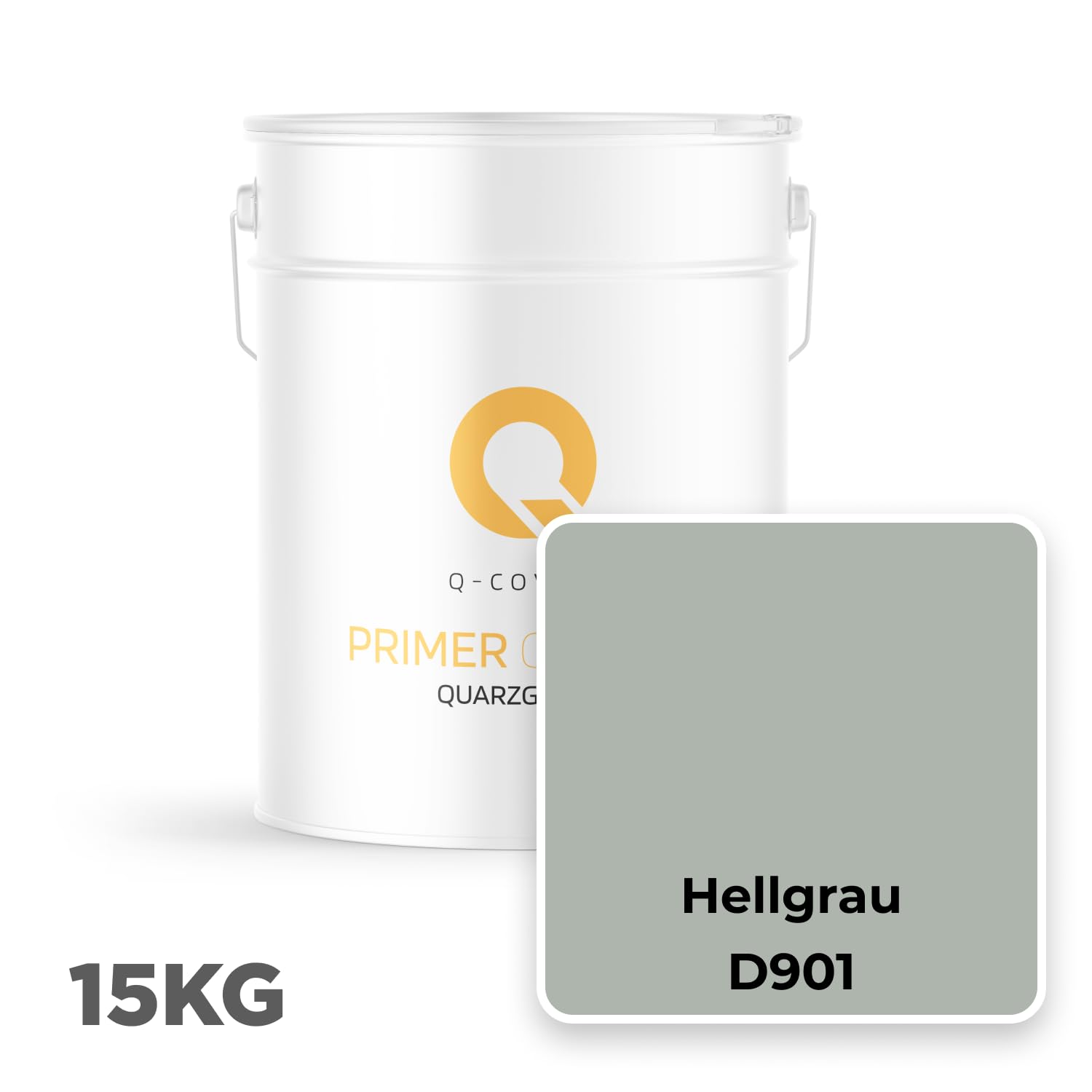 Quarzgrund für Dekorativer Putz mit Mica Hellrau D901 15KG | Acrylatdispersion Grundiermittel Innen & Außen für Wände und Decken Grundierung Schutz Mosaikputz ca. 0,3-0,4 KG/m2