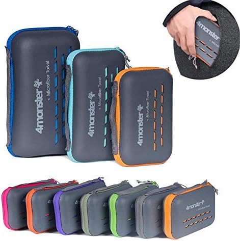 4Monster Camping Towels Super Absorbent, Fast Drying Microfiber Travel Towel, Quick Dry Ultra Soft Compact Gym Towel for Swimming Beach Hiking Yoga Travel Sports Backpack