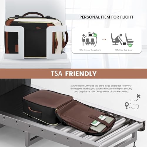 LOVEVOOK Travel Backpack for Women, 40L Carry On Backpack with 3 Packing Cubes,TSA Personal Item Travel Bag Airline Approved, Water Resistant Weekender Overnight Luggage Daypack, Fits 17 Inch Laptop2