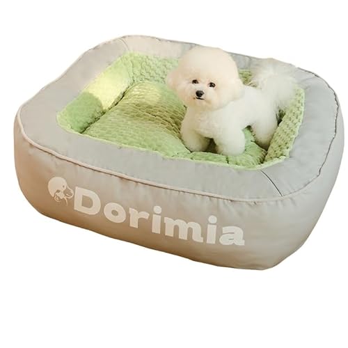 犬 ベッド ひんやり スクエア型 ふわふわ 防水 ペットベッド 滑り止め 猫クッション ペットソファー 洗える 通気性 オールシーズン ぐっすり眠る 小型/中型/大型犬用 猫用 (L,A)