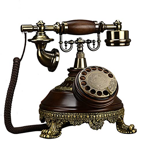 VERDELZ Retro Festnetztelefon, Drehwahltelefon klassisches Tischtelefon Wohnkultur Hoteltelefon für Home Office Hoteldekoration Cover