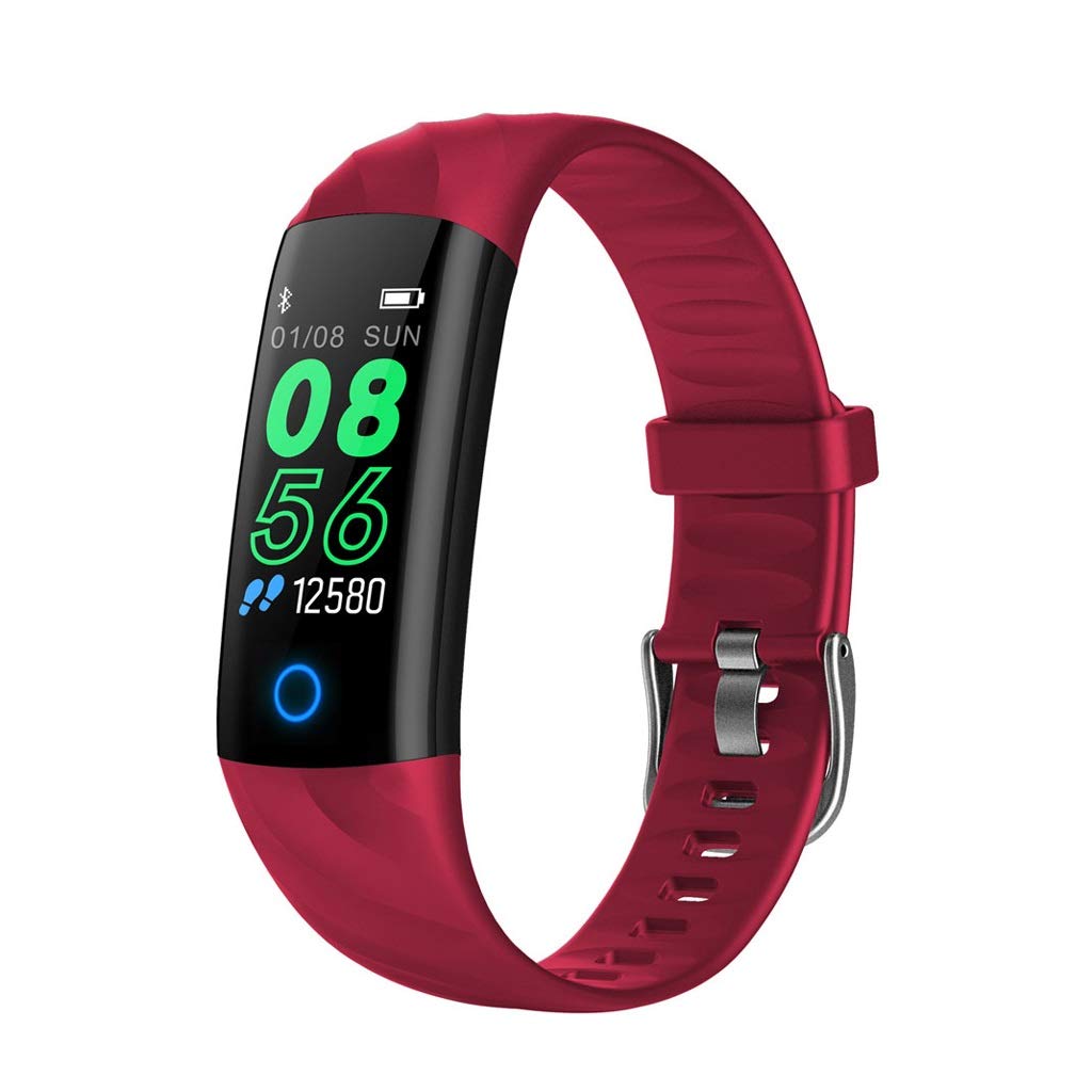 Monitores de actividad Bluetooth Smart Watch Fitness Tracker IP67 impermeable con ritmo cardíaco Monitor de suspensión, contador de pasos, rastreador de actividades, podómetro for mujeres hombres ( Co
