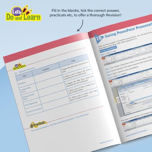 Image of Woodsnipe Computer Skills Book for Secondary Class 6, Age 10 to 11 with Multiple Choice Questions and Answer Keys | Learn Advanced MS Word and Powerpoint with Real Screenshots, Quiz & Tests