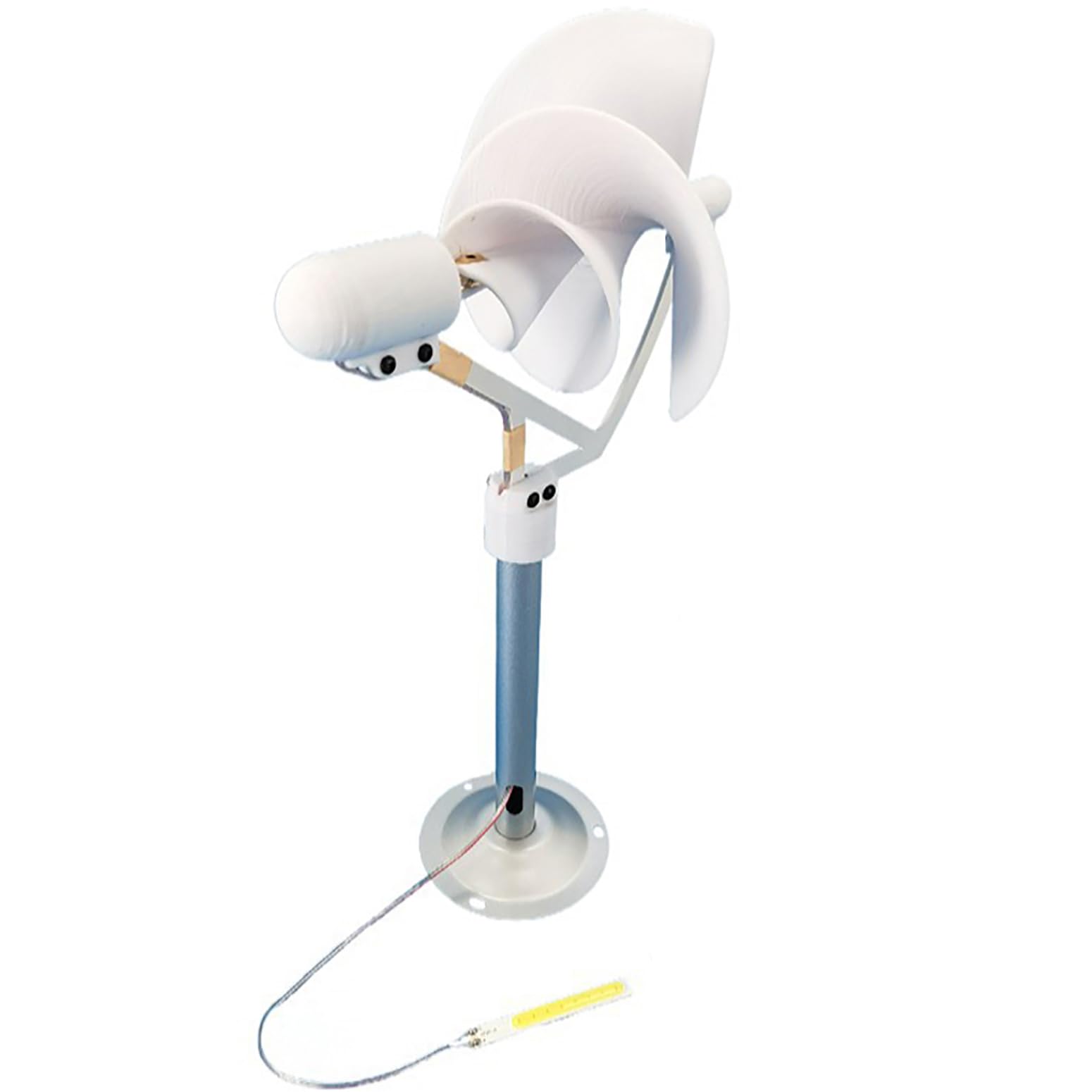 10W Generatore Eolico A Micro Spirale 12V Modelli di Turbine Eoliche con Luce LED, Generatore Eolico Ad ASSE Verticale, Modello di Turbina Eolica di Archimede per Ricerca, L'Istruzione,Bianca