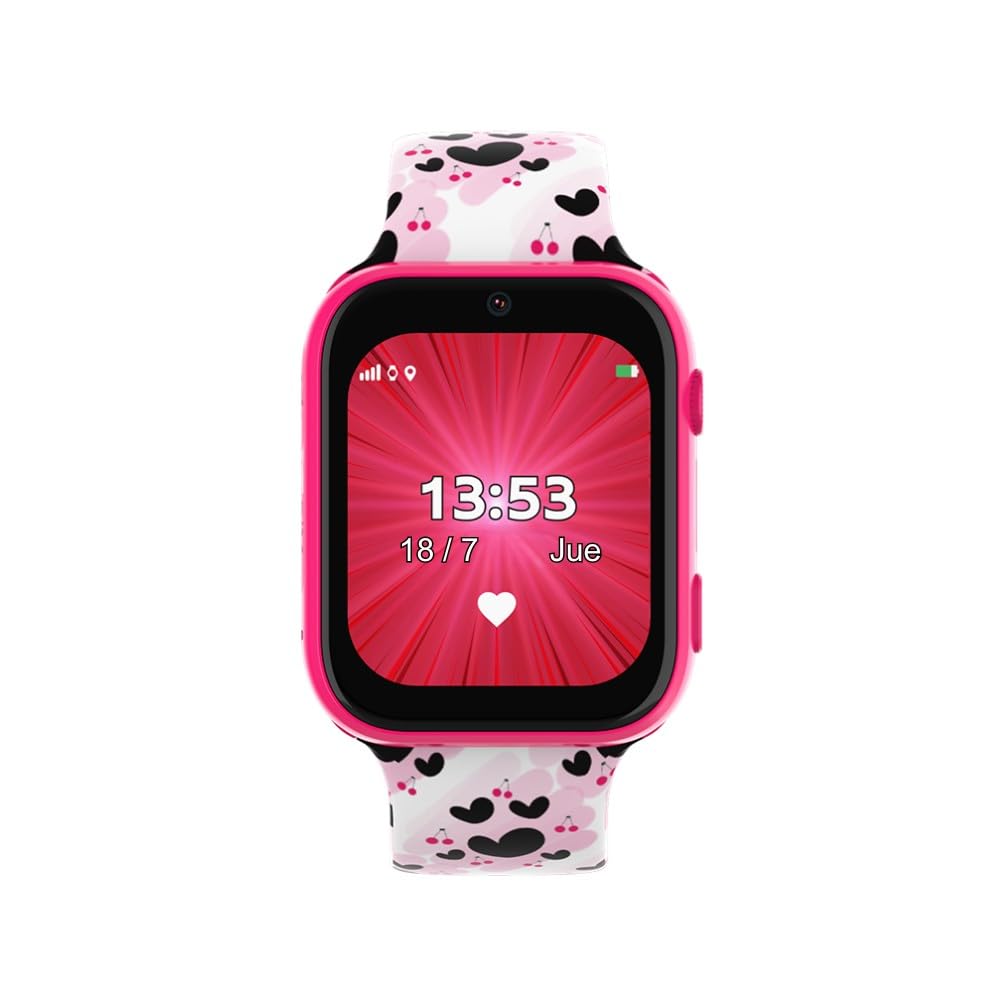 Cefa Toys Holawatch Smart Pro Pink GPS, Entertainment and Security Watch with 4G LBS/WIFI, GPS, SIM Card, Camera, Games, Calls, Video Calls, Extra Strap, Screen Protector