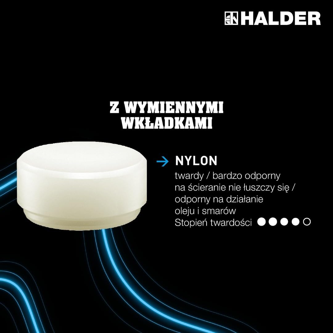 Supercraft młotek ochronny, z ergonomicznie ukształtowanym, antypoślizgowym i niełamliwym trzonkiem 3-komponentowym, śr. = 40 mm, 3399.040