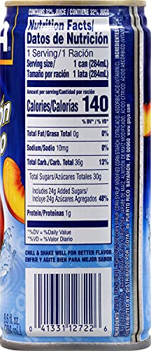 Goya Foods Peach Nectar, 9.6 Fl Oz (Pack of 24)