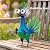 Ratuor Metal Peacock Statue Garden Decor Cartoon Peacock with Bobbling Eyes Yard Art Lawn Patio Decoration Outdoor Sculpture for Housewarming Birthday Wedding