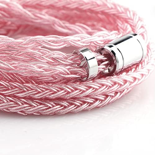 Linsoul Tripowin Zonie 16 Core Silver Plated Cable SPC Earphone Cable forKZ ZS10 PRO, ZSX, ZSN Pro, ZS10 Pro NF2u, Recessed 2pin IEMs (Recessed 2pin, 3.5mm, Gold)