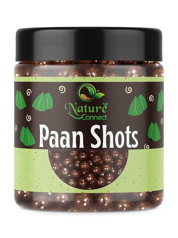 Nature Connect Paan Shots (Instant Paan, Mouth Freshener, Mukhwas) Pan Flavor Candy | Shots Pan Laddu - Candy [Jar Pack] (400gm (pack of 1))