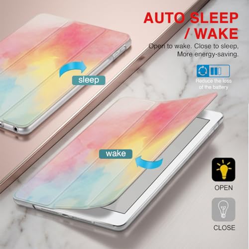Image of MOCA Case for 10.2 inch iPad 9th 8th 7th Gen 10.2 inch iPads 2021 2020 2019 Launch A2603 A2604 A2605 A2270 A2428 A2429 A2430 A2197 A2198 A2200 Flip Cover (Rainbow, 10.2 inch iPad 9th 8th 7th Gen)