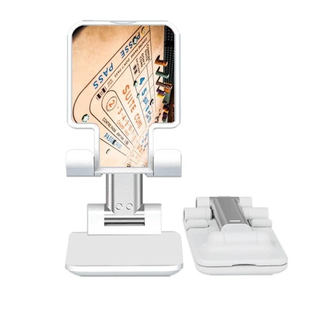 Chip Gambling Game Photo Art Deco Fashion Adjustable Cell Phone Stand Desk Foldable