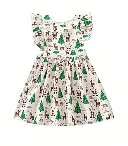 0-6Y Christmas Family Matching Outfits Sister Romper Dress Brother Shirt Cute Santa Deer Print Xmas Outfits (Dress for Girls, 5-6 Years) 0-6Y Christmas Family Matching Outfits Sister Romper Dress Brother Shirt Cute Santa Deer Print Xmas Outfits (Dress for Girls, 5-6 Years)