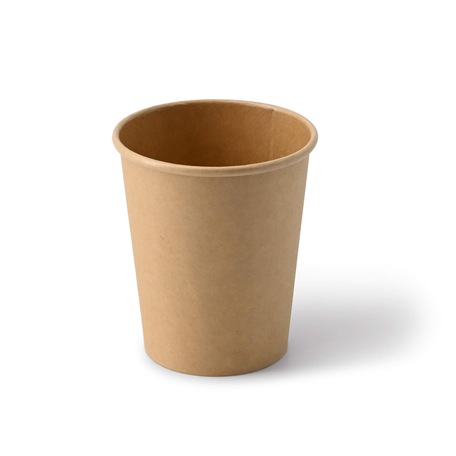 BIOZOYG 1000x vasos desechables 200 ml / 8 oz, Ø 80 mm marrón - vasos cafe sin plástico y con materiales sostenibles - vasos cafe desechables