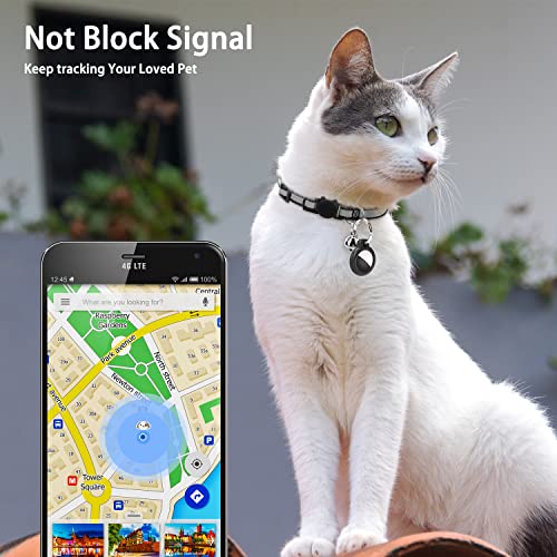 DILLYBUD Airtag Cat Collar Holder Reflective Air Tag Cat Collars Breakaway with Bell, Silicone Waterproof Airtag Case… - Image 3