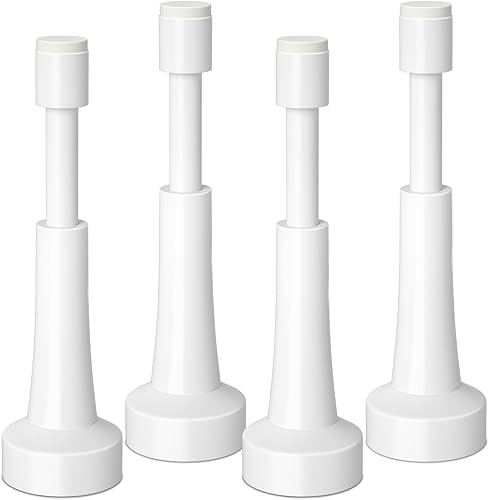 Miniatura 22 de 2 topes de puerta de resorte para pared, tope de puerta de 4.33 pulgadas para parte inferior de la puerta, tope de puerta de aluminio con punta